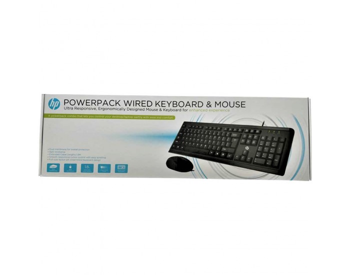 HP KEYBOARD MOUSE COMBO WIRED USB POWERPACK